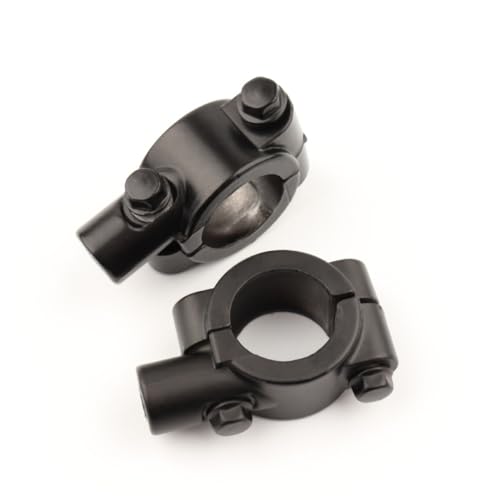 2 Stück 22mm Motorrad Fahrrad Lenker 6mm Spiegel Schelle Halter Spiegelhalter Universal Lenker Rückspiegelhalterung Motorrad Lenkerhalterung Spiegel Adapter Halterung Halter,Schwarz von Wambere