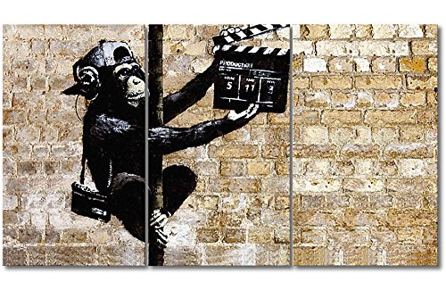 WandbilderXXL® Gedrucktes Leinwandbild Banksy No.13 180x100x2cm - in 6 verschiedenen Größen. Fertig gespannt auf Holzkeilrahmen. Günstige Leinwanddrucke für Wohnzimmer, Schlafzimmer. von WandbilderXXL