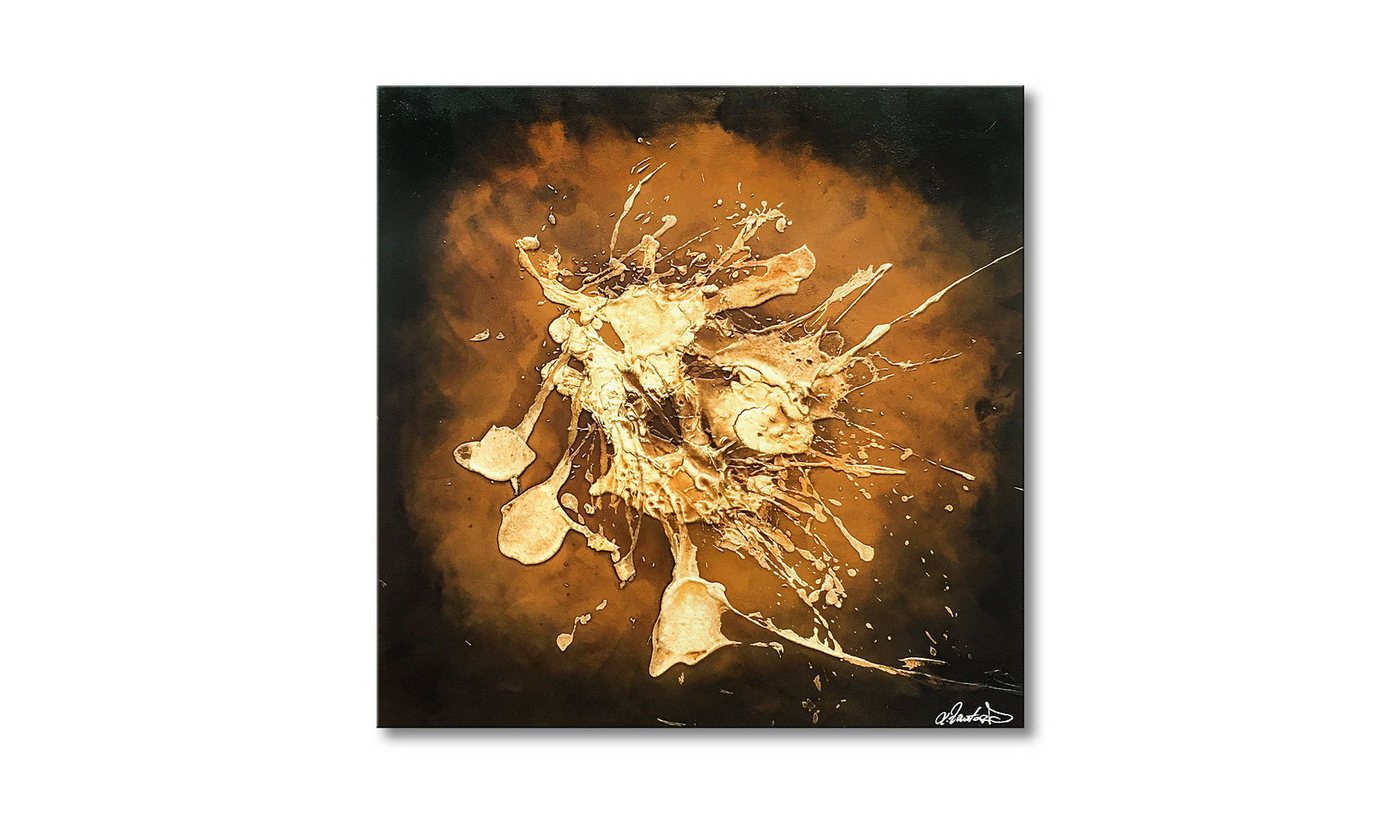 WandbilderXXL Gemälde Earth Eruption 80 x 80 cm, Abstraktes Gemälde, handgemaltes Unikat von WandbilderXXL