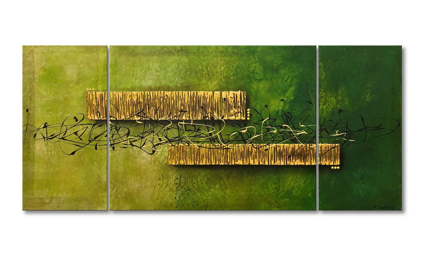 WandbilderXXL Gemälde Jungle Treasure 180 x 80 cm, Abstraktes Gemälde, handgemaltes Unikat von WandbilderXXL