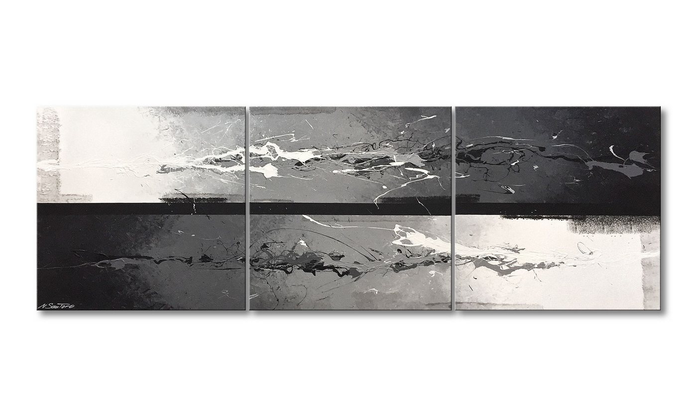 WandbilderXXL XXL-Wandbild Liquid Stones 210 x 70 cm, Abstraktes Gemälde, handgemaltes Unikat von WandbilderXXL