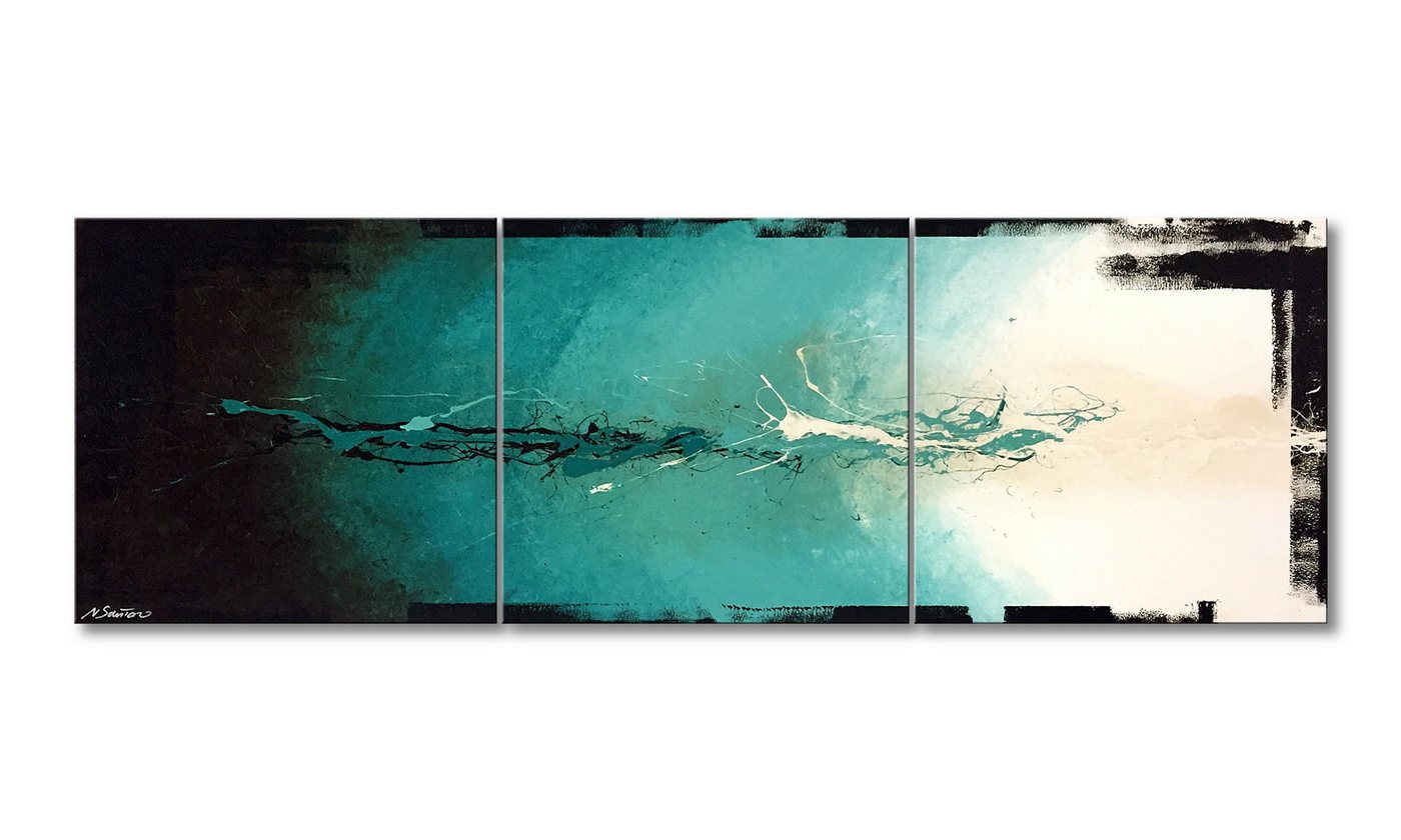 WandbilderXXL XXL-Wandbild Paciffic Dream 210 x 70 cm, Abstraktes Gemälde, handgemaltes Unikat von WandbilderXXL