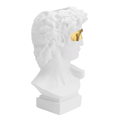 Warmhm 1 Stück Harz Gips Kopf Sukkulenten Vase David Statue Dekorative Sukkulenten Topf Dekorationen Für Zuhause Töpfe Für Zimmerpflanzen Pflanzenvase Indoor Desktop Ornament Gips von Warmhm