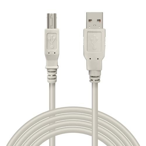 Waytex 11250 USB-Kabel; USB 2.0; Stecker A/Stecker B männlich, 5 m, Beige von Waytex