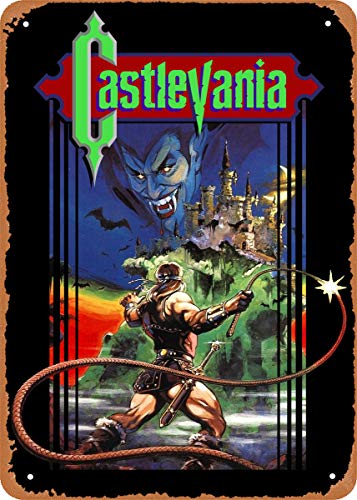 Wcguokj Vintage Metall-Blechschild Videospiel-Poster Kunst Castlevania 20,3 x 30,5 cm Blechschild Wandkunst Dekor Metallschild von Wcguokj