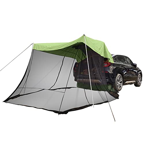 SUV-Zelt for Camping, Autozelt, selbstfahrendes Tourenwagen-Heckzelt, Verlängerung, Sonnenschutzzelt, Fahrzeug-Kofferraum-Seitenmarkise, SUV-Offroad-Outdoor-Überdachungs-Campingzelt(Color:Green) von WchsTUmpxN