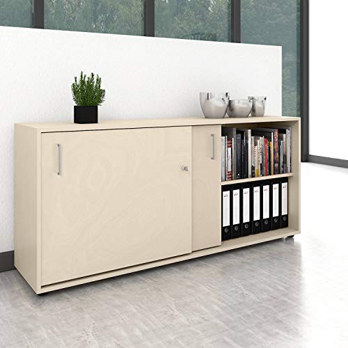 Weber Büro Schiebetürenschrank Sideboard NOVA 2OH 1640 x 740 mm Ahorn von Weber Büro