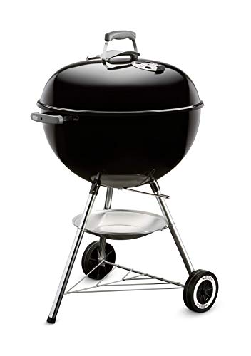 Weber Classic Kettle Holzkohlegrill, Ø 57cm Grillfäche, BBQ Grill mit porzellanemaillierten Deckel & Kessel, Deckelthermometer, Dreibein-Ständer & Räder, verchromter Grillrost - Schwarz (1341504) Weber Classic Kettle Holzkohlegrill, Ø 57cm Grillfäche, BBQ Grill mit porzellanemaillierten Deckel & Kessel, Deckelthermometer, Dreibein-Ständer & Räder, verchromter Grillrost - Schwarz (1341504) von Weber