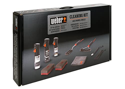 Weber Reinigungsset für Emaille-Grills, enthält: 3X Grillbürsten, Grillrost- & Emaille-Reiniger (jeweils 300ml), Non-Stick Spray 200ml, Mikrofasertuch, Schaber, 2 Reinigungsschwämme (18284) Weber Reinigungsset für Emaille-Grills, enthält: 3X Grillbürsten, Grillrost- & Emaille-Reiniger (jeweils 300ml), Non-Stick Spray 200ml, Mikrofasertuch, Schaber, 2 Reinigungsschwämme (18284) von Weber