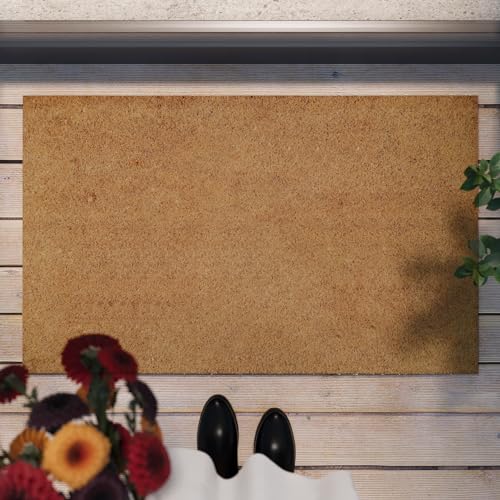 Coco Mat – Stylische Kokos-Fußmatte von WECONhome für jeden Eingang (60 x 90 cm, Natur) von Wecon Home