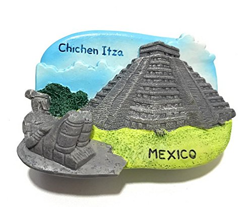 Chichen Itza Mexiko 3D-Kühlschrankmagnet, Reise-Souvenirs, Kunstharz, Heimdekoration, Mexiko-Kühlschrankmagnet, Aufkleber von Wedare Magnet Souvenir