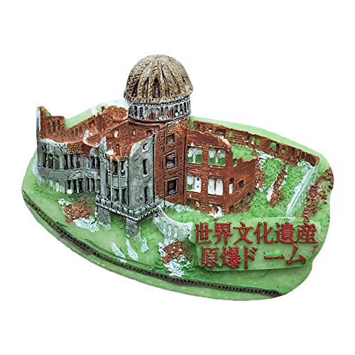 Hiroshima Japan Original Explosion Dome 3D Kühlschrankmagnet Reiseaufkleber Souvenirs Sammlung, Harz Japan Kühlschrankmagnet Home & Kitchen Dekoration aus China (Shirakawa weiß) von Wedare Magnet Souvenir