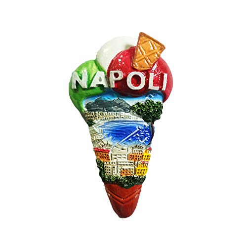Neapel Italien 3D-Eiscreme-Kühlschrankmagnet, Kunstharz, Reise-Souvenirs, handgefertigt, Heim- und Küchendekoration, Neapel-Kühlschrankmagnet, Sammlung, Geschenk von Wedare Magnet Souvenir