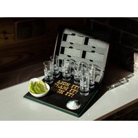 Weihnachtsgeschenk Personalisiertes Geschenk Tequila Shots Tablett Vodka Shot Gläser Für Ihn Bräutigam Bestman Neujahrsgeschenk von WeddingHappyCraft