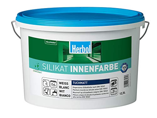 Herbol Silikatinnenfarbe Wandfarbe Silikat-Innenfarbe, Weiß, 5 l (1er Pack) Herbol Silikatinnenfarbe Wandfarbe Silikat-Innenfarbe, Weiß, 5 l (1er Pack) von Herbol