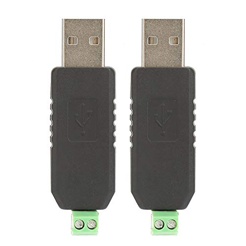 Weikeya USB-zu-RS485-Konverter-Adapter, 2 STÜCKE RS485-Anschluss SPS-Daten lesen Kunststoff-LED-Anzeige für Zugangskontrollsystem von Weikeya