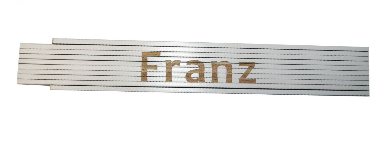 Zollstock Franz 2 m weiß von Weitere