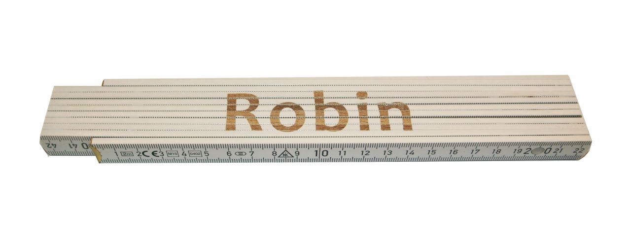 Zollstock Robin 2 m weiß von Weitere