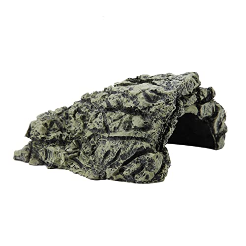 Weiyiroty Fischversteckhöhle, Schildkrötenfell-Harzhöhle, Schildkröten-Reptilien-Sonnenversteck Haus Habitat Shelter Dekoration Ornament für Aquarium, Tank, Teich usw(DB-025B Medium) von Weiyiroty