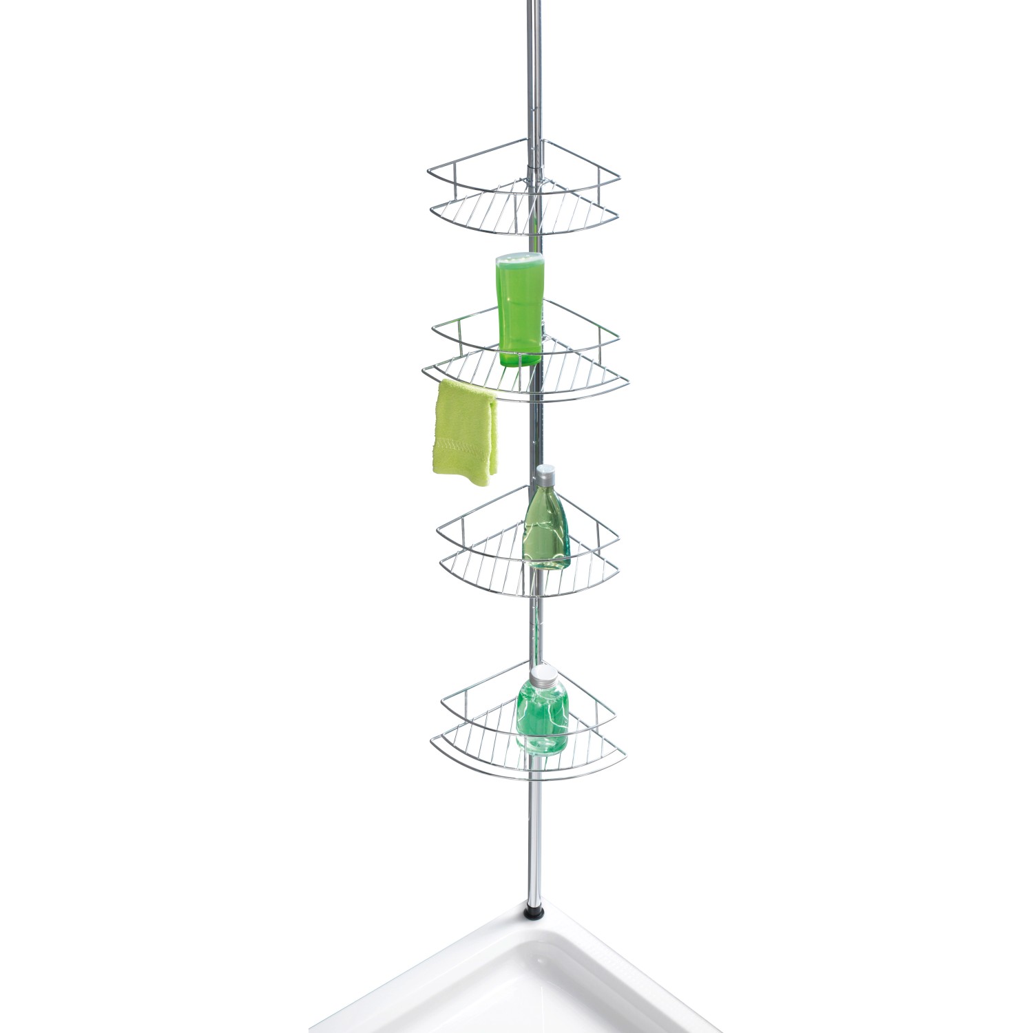 Wenko Teleskop-Eckregal Dolcedo Edelstahl rostfrei von Wenko