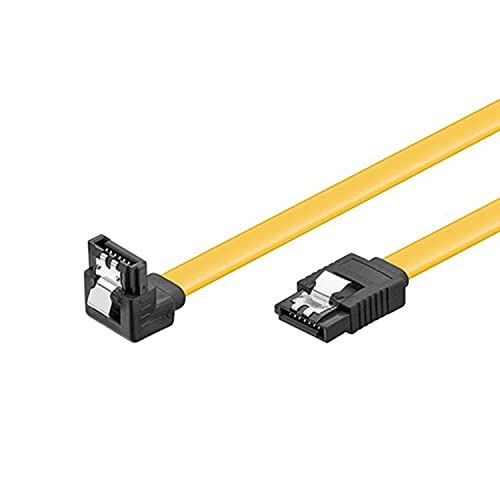 Goobay 95020 S-ATA Datenkabel für HDD, SDD, 6 Gbits SATA L-Typ Stecker auf SATA L-Typ Stecker 90° abgewinkelt, 50cm von goobay