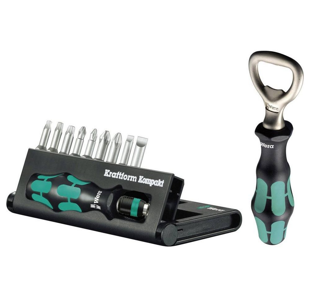 Wera Bit-Set Kraftform KK10 10tlg Bit-Set und Flaschenöffner von Wera