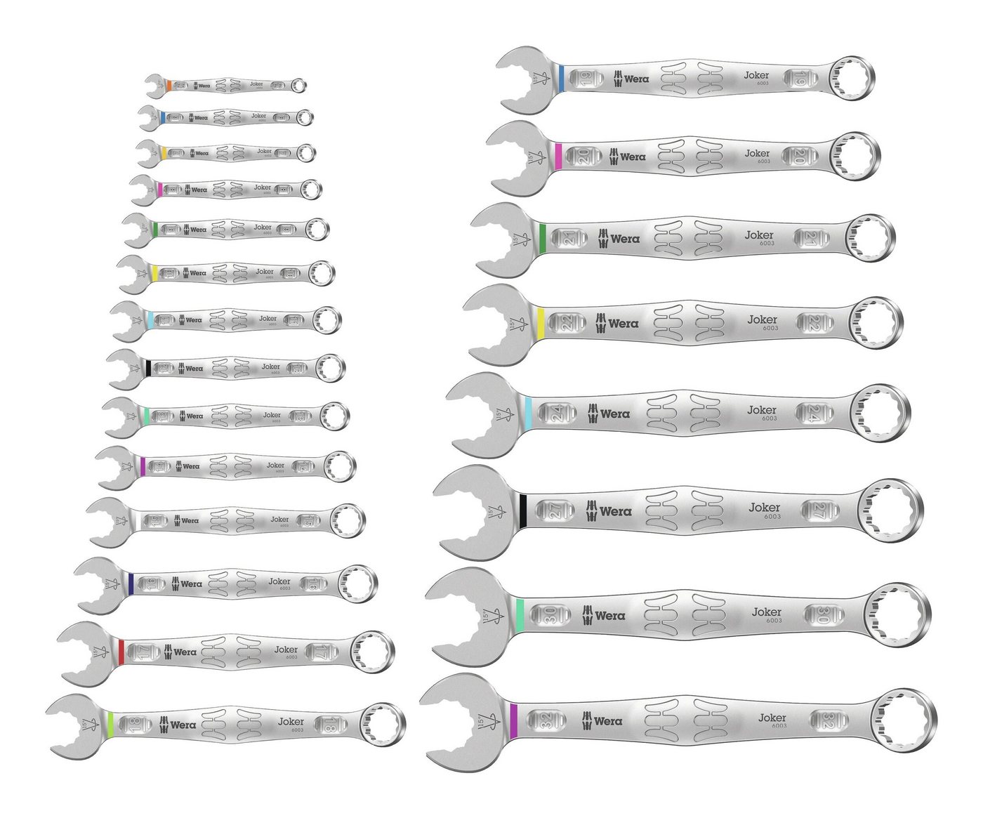 Wera Maulschlüssel (22 St), Ringmaulschlüssel-Satz Joker 5,5-32 mm im Karton von Wera