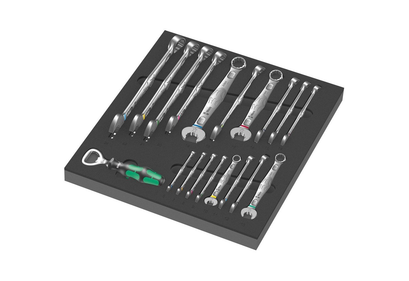 Wera Werkzeugkoffer 9731 Schaumstoffeinlage 6003 Joker Set 1, 19‑teilig von Wera