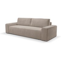 WERK2 Schlafsofa "Hugo", Design 2-Sitzer Sofa in Cord mit Schlaffunktion & Bettkasten von Werk2
