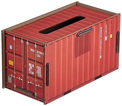 Werkhaus - Tissue-Box in Container-Optik, Rot, CO1022 von Werkhaus