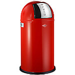 Wesco Papierkorb mit Druckdeckel Stahl 50 L 75,5 cm (H) Rot von Wesco