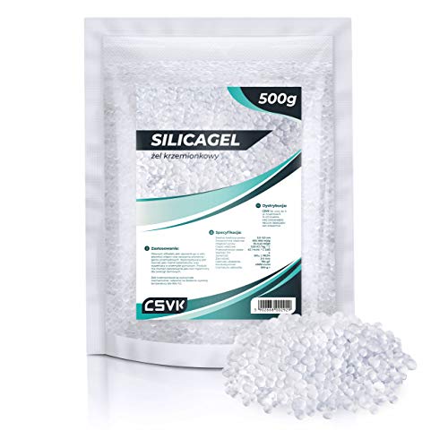 Wessper 500 g Silica Gel Weiß Regenerierbar Kieselgel, Trockenmittel Luftentfeuchter ohne Indikator | Universal Silikagel gegen Schimmel & Korrosion | Silicagel Zum Trockenblumen Haus Auto Vitrinen von Wessper