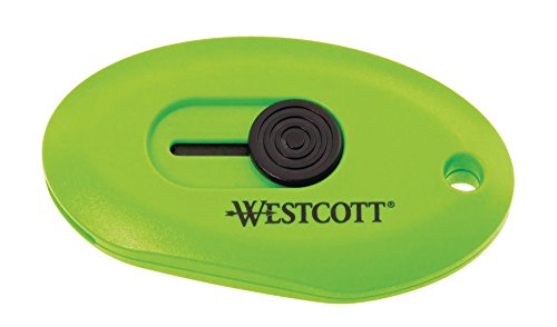 Westcott E-16474 00 Mini-Cutter mit Keramik-Sicherheitsklinge, automatisch einziehbar und integriertem Magnethalter, grün von Westcott