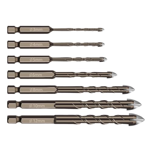Wezalget Schraubendreher-Bit-Set, 7 Stück Schraubendreher-Bits, rutschfestes Mehrzweckwerkzeug aus Wolframstahl für Schreinerei, Elektriker und Schreiner Wezalget Schraubendreher-Bit-Set, 7 Stück Schraubendreher-Bits, rutschfestes Mehrzweckwerkzeug aus Wolframstahl für Schreinerei, Elektriker und Schreiner von Wezalget