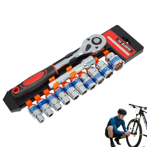 Wezalget Steckschlüssel Ratschen Set,1/2 Zoll Steckschlüssel Ratsche Set - 12 Teile Antriebswerkzeug Für Haushalt Garage Kfz Motorrad Wezalget Steckschlüssel Ratschen Set,1/2 Zoll Steckschlüssel Ratsche Set - 12 Teile Antriebswerkzeug Für Haushalt Garage Kfz Motorrad von Wezalget