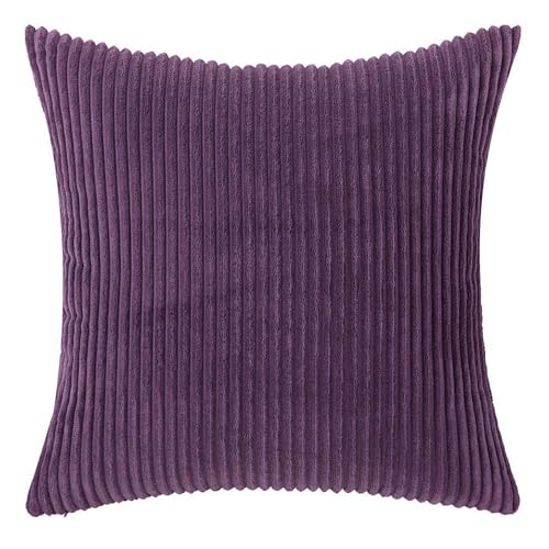 2er Set Kordsamt Kissenbezug,Kissenhüllen Dekorative Sofakissen Dekokissen Weicher Zierkissenbezug Wohnzimmer Sofa Schlafzimmer Boho Dekor,Couchkissen Dekokissen Zierkissenbezug,Dunkellila,60 x 60cm 2er Set Kordsamt Kissenbezug,Kissenhüllen Dekorative Sofakissen Dekokissen Weicher Zierkissenbezug Wohnzimmer Sofa Schlafzimmer Boho Dekor,Couchkissen Dekokissen Zierkissenbezug,Dunkellila,60 x 60cm von Whakano