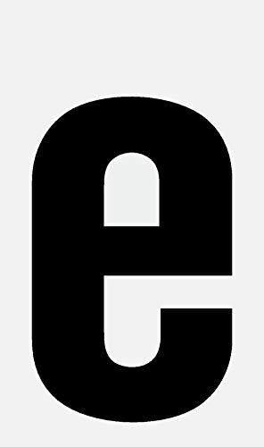 schwarze, selbstklebende Buchstaben und Ziffern 12cm seewasserfest, für Innen und Außen, Hausnummer, Bootskennzeichnung uvm. (e) von Wichelhaus