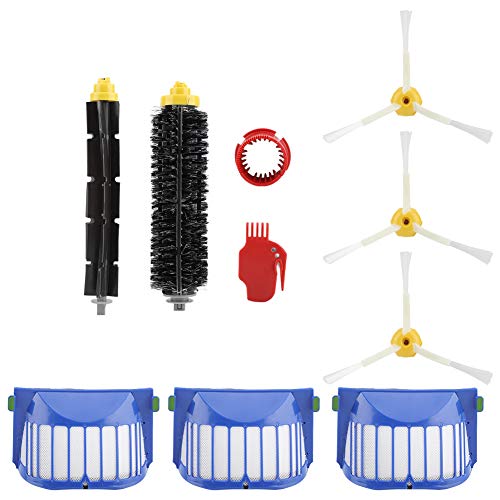 Wifehelper Beater Brush Filter Für Irobot Roomba Borste 3-armige Flexible Bürsten für das Reinigungswerkzeug 600 610 620 625 630 650 Serie Staubsauger-Ersatzteil-Kit von Wifehelper