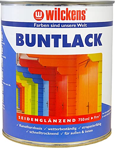 Wilckens Kunstharz Buntlack für Innen und Außen, seidenglänzend, 750 ml, RAL 6005 Moosgrün von Wilckens