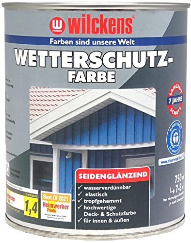 Wilckens Wetterschutzfarbe seidenglänzend, 750 ml, RAL 6005 Moosgrün von Wilckens