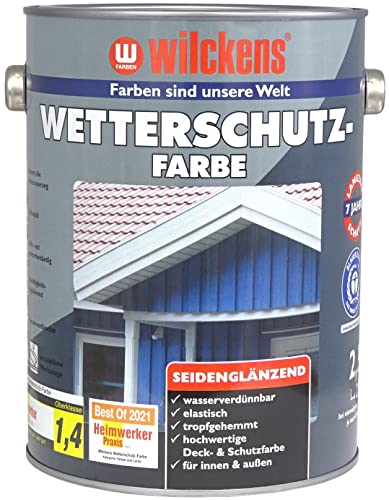 Wilckens Wetterschutzfarbe seidenglänzend, 2,5 l, RAL 6005 Moosgrün von Wilckens