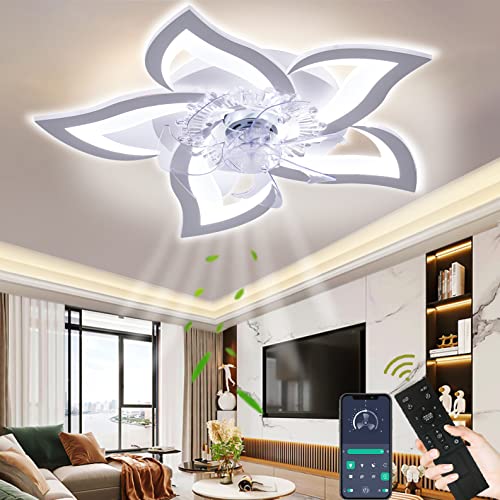 Wildcat Deckenventilator mit Beleuchtung, Modern LED Dimmbar Deckenleuchte mit Ventilator und Fernbedienung Leise, Kreativer 5 Lichter Design Deckenventilatoren mit Beleuchtung (50, watts) von Wildcat