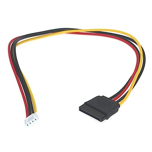 Wilgure SATA15P Buchse Auf 4P Buchse ITX Netzkabel Konverterkabel Für Festplatten Stromkabel Für 5 V Stromversorgung 4-Pin Diskettenbuchse Auf 15-Pin Buchse von Wilgure