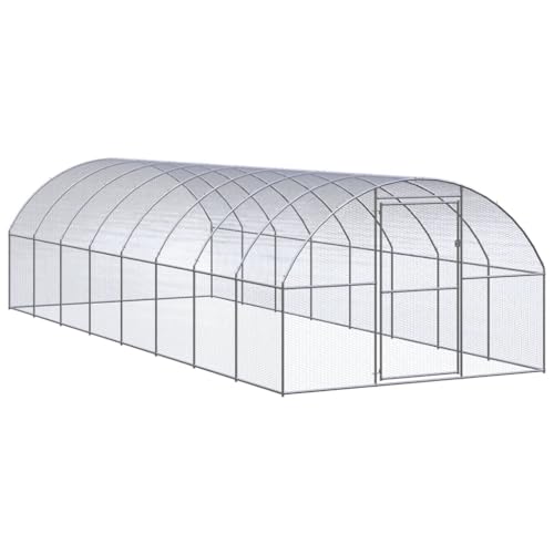 Willood Outdoor-Hühnerstall Verzinkter Stahl ohne Dach 3 x 8 x 2 m freilaufgehege Outdoor Kaninchen Katzen Chicken von Willood