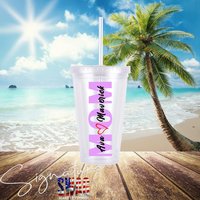 Personalisierte Mama Bold, 18 Oz Clear Tumbler von WillowWaresCo