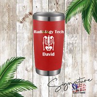 Personalisierter Strahlentechnik 20 Oz Isolierter Edelstahl Tumbler, 9 Tumbler Farben Zur Auswahl von WillowWaresCo