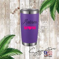 Personalisiertes Autism Mom Piece Of My Heart 20 Oz Isolierter Edelstahl Tumbler, 9 Tumbler Farben Zur Auswahl von WillowWaresCo