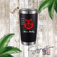 Wise Old Owl 20 Oz Isolierter Edelstahl Becher, 9 Tumbler Farben Zur Auswahl von WillowWaresCo