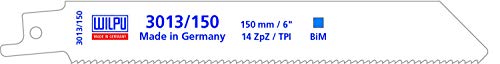 WILPU 3013/150 Säbelsägeblatt für Metall 150x19x0,9mm Z14-2 Stück von Wilpu