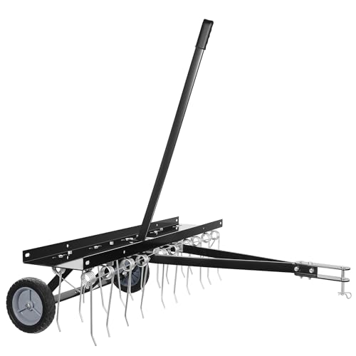 Wiltec Vertikutierer 100 cm für Aufsitzmäher, Rasenlüfter mit Stahlfedern für Rasentraktor, Rasenvertikutierer zum Rasen lüften und als Moosentferner Wiltec Vertikutierer 100 cm für Aufsitzmäher, Rasenlüfter mit Stahlfedern für Rasentraktor, Rasenvertikutierer zum Rasen lüften und als Moosentferner von Wiltec